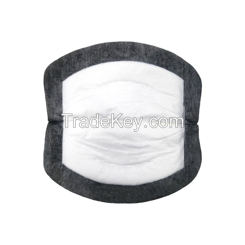 Disposable absorbent breast pads and quot belle Epoque and quot of anatomic shape with superabsorbent