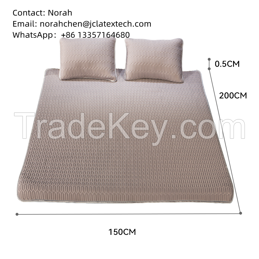 Natural latex core summer sleeping mat sleeping blanket grey