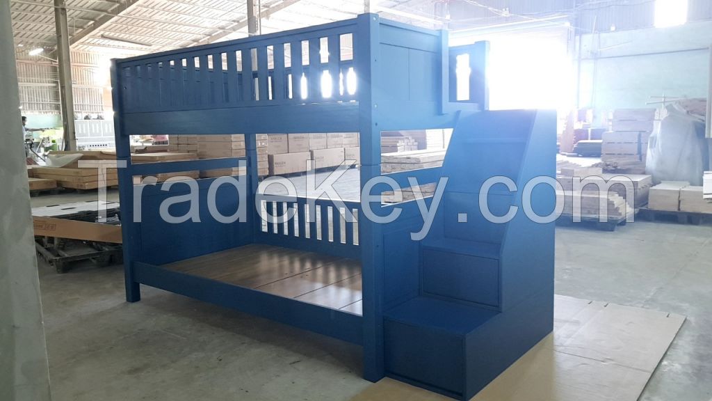 Adult bed, twin bed, bunk bed, chest of drawers, dining table, outdoor 