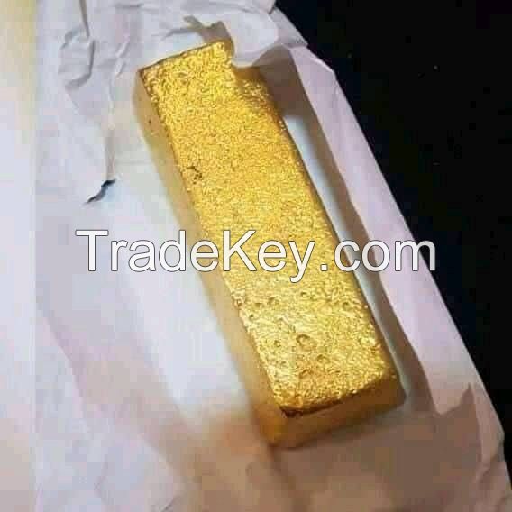 Gold bars and nuggets