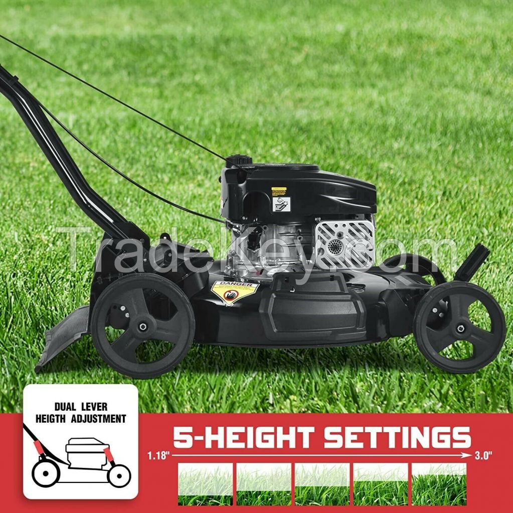 PowerSmart Gasoline Lawn Mower, 170CC 21 Inch Push Gasoline 4-Stroke Engine