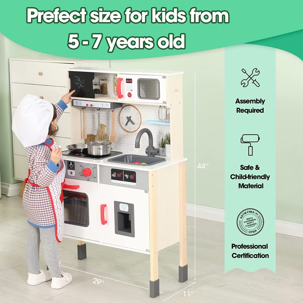 Wooden Play Kitchen Set