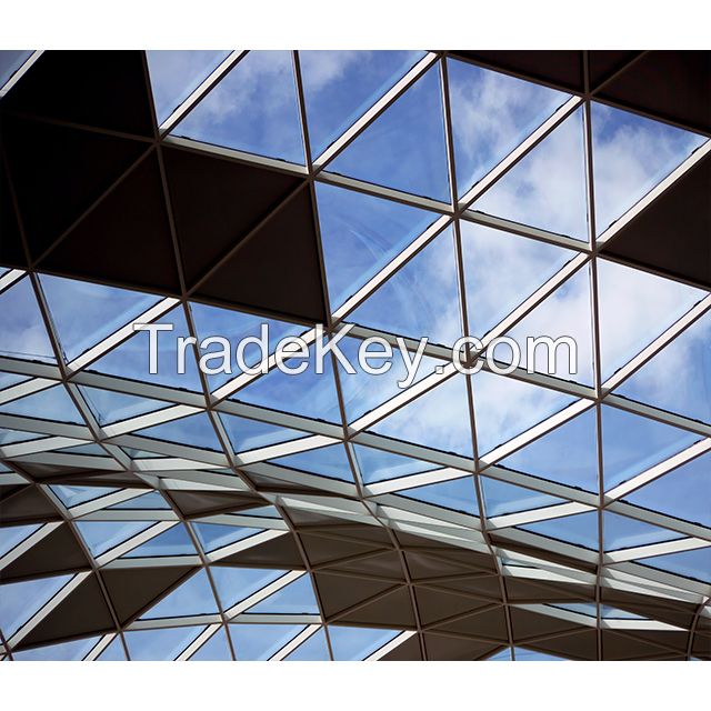 SAFS steel structure dome metal glass skylight roof