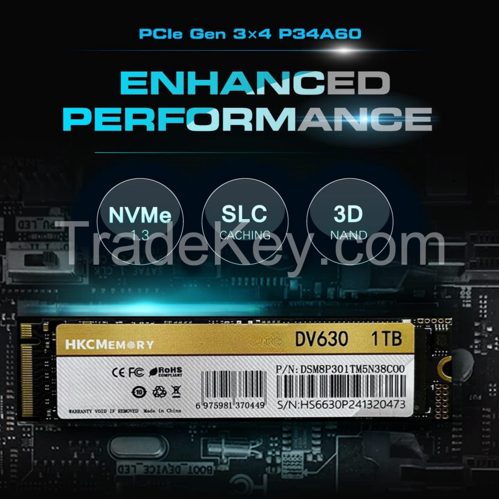 HKCMemory internal SSD Series DV630- 512GB/1TB/2TB PCIe Gen3 X4 NVMe 