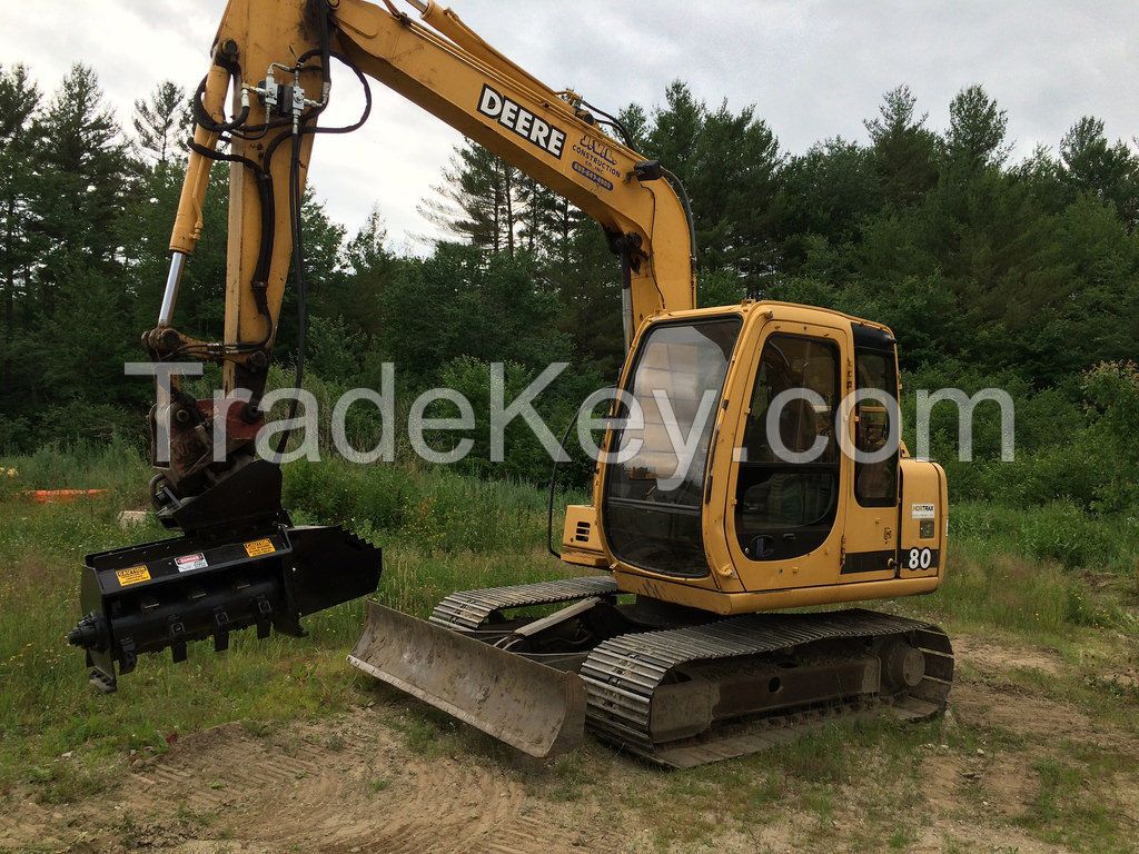 Excavator flail mower