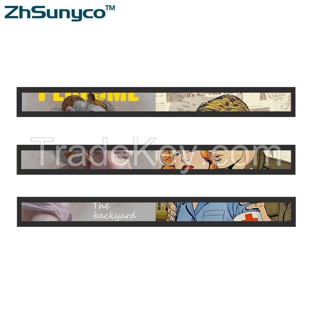 21 inch Indoor Shelf Edge LCD Display bar lcd display shelf edge screen For Shelf Use