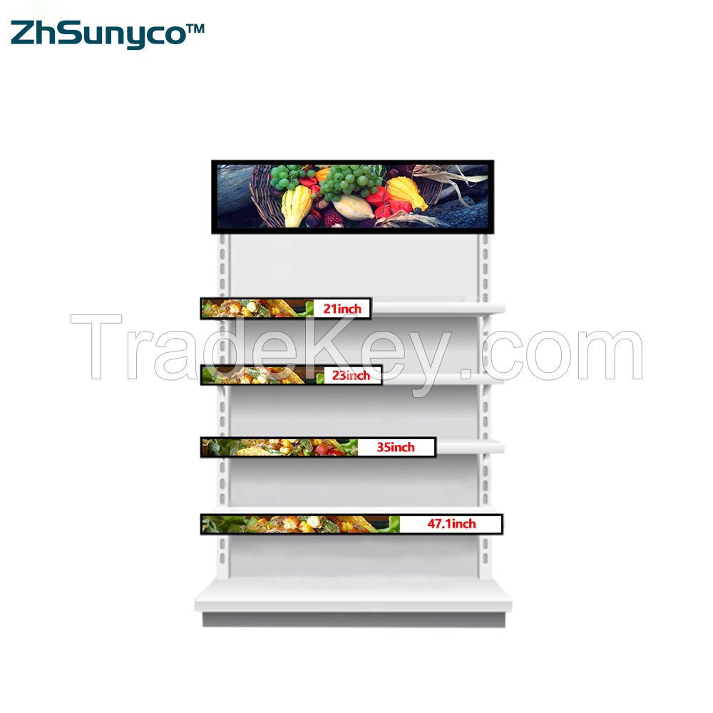 21 inch Indoor Shelf Edge LCD Display bar lcd display shelf edge screen