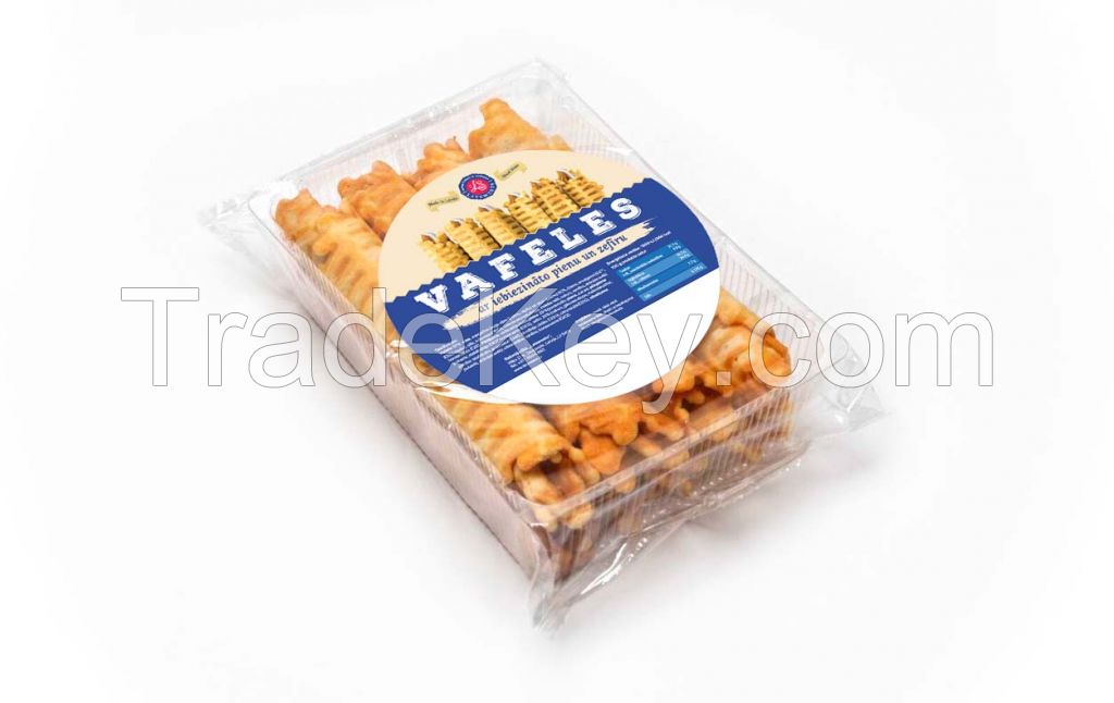 Waffle Tubes with condensed milk