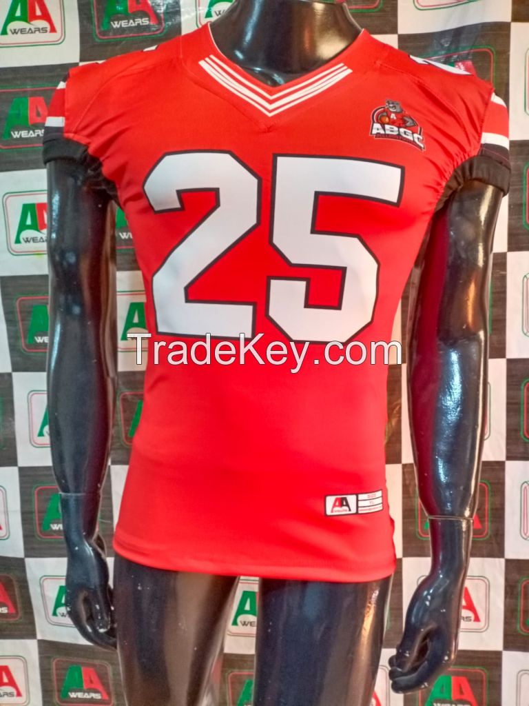 Sublimation Custom American Football Uniforms Youth Adults Custom Logo Player Name Socks Jersey Padded Pants Shorts