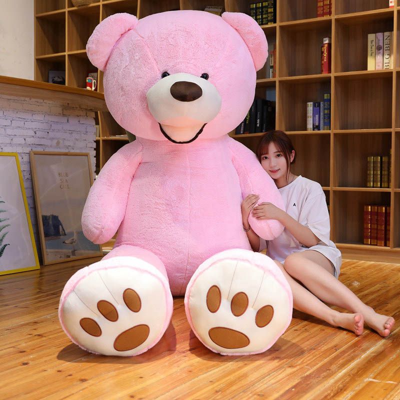 Big Human Size Teddy Bear With Footprints Stuffed Animal Life Size Plush Toys Height 39"51"63"71"79"