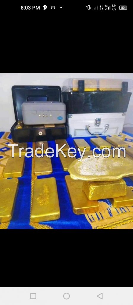 Gold bars, Tanzanite, Ruby and green Ganert gem stones for sell