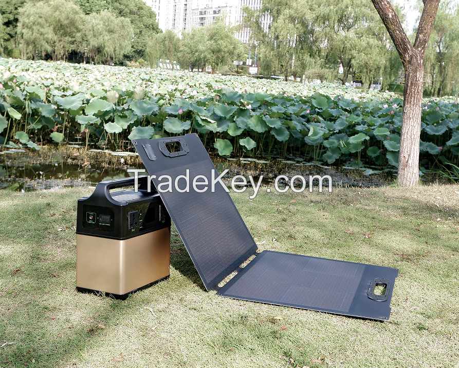 outdoor mobile solar power supply 60W (two-fold one laminated belt bracket)