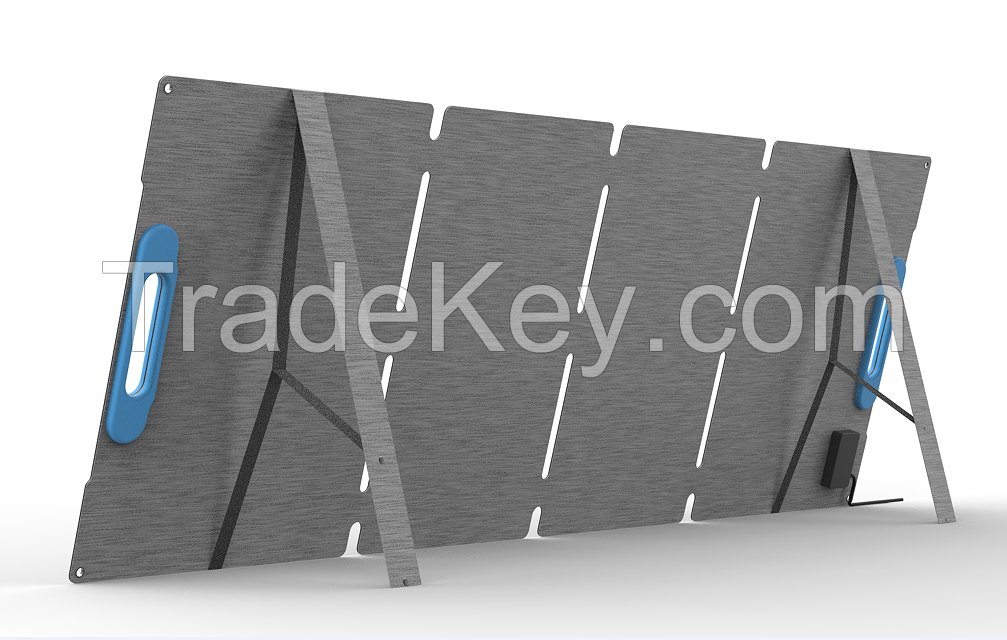Outdoor mobile solar power supply 200W (4-fold one laminated belt bracket)