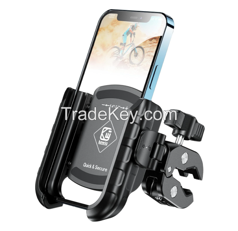 PSM8S. Motorcycle mobile phone bracket, bicycle mobile phone bracket, does not block the mobile phone camera, bicycle mobile phone bracket holder is suitable for 0.5-1.75 inches (about 1.3-4.5 cm) handle, adjustable ATV / UTV scooter handle mobile phone b