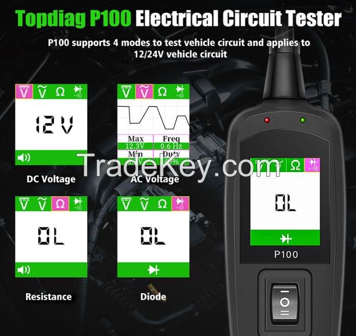 PSP100(B0178).  Automotive circuit system tester.  Battery analyzer / circuit fault detection and diagnosis instrument