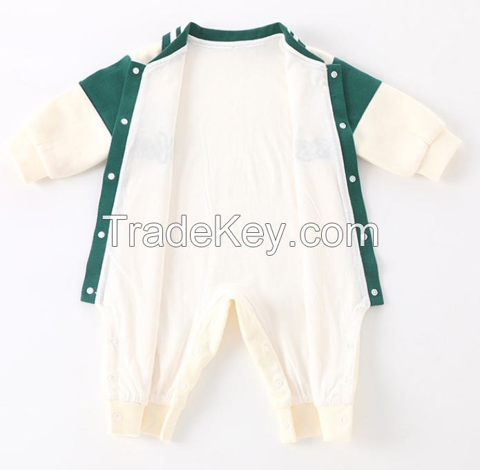 PS6630-66 infant onesie.  Newborn ha clothes, bao fart long sleeve climbing clothes, children's clothing, buttons, spring / autumn, men and women, 03-24 months age, A class