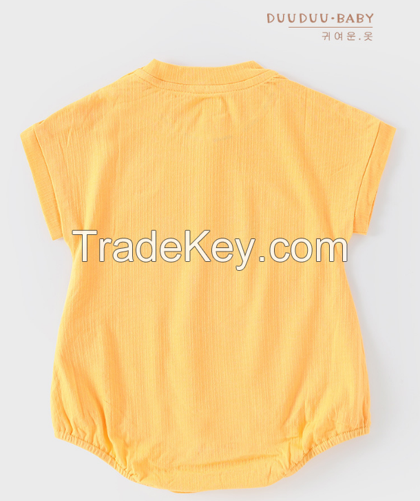 PS5318-66 baby short sleeve onesie.  Pure cotton, neonatal crawling clothing, 66-100cm height, 01-24 months of age, class A