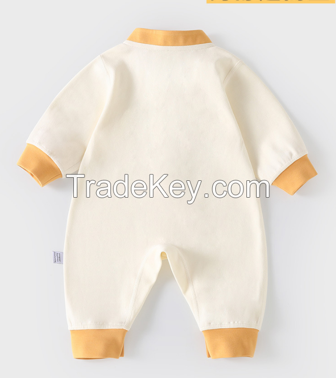  PS9102-66 baby long sleeve onesie.  Newborn, fart coating, cotton + fiber, boneless climbing clothing, spring / autumn, single row button, 66-100cm height, 01-24 months age, class A