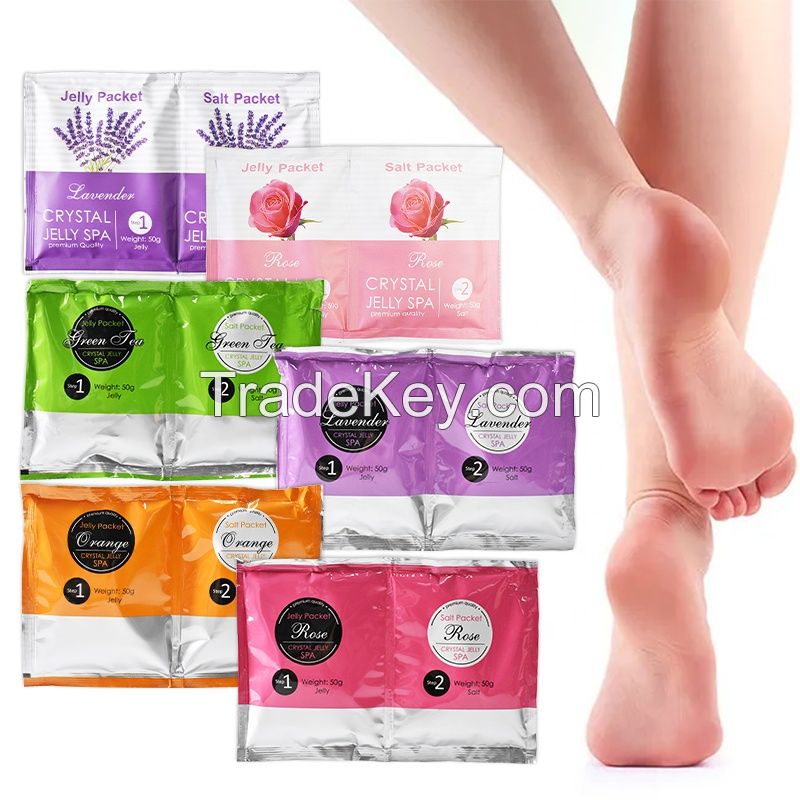 Wholesale Pedicure Jelly Pedi Foot Skin Care Sea Salt Scrub Pedicure Relieve Foot Tired Exfoliating Remove Dead Skin Foot Soak