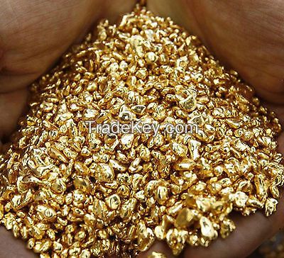 Pure GOLD NUGGETS Bars, dost and Filings 98% +/-1, 23 CARATS
