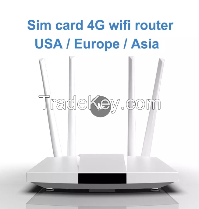 LC112 4G router wifi SIM card Hotspot 4G CPE antenna 32 users RJ45 WAN LAN wireless modem LTE dongle