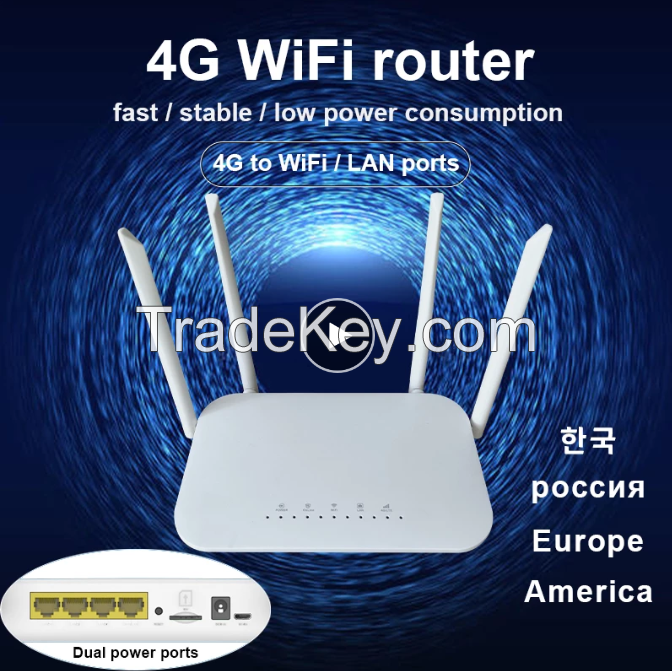  LTE CPE 4G wifi router SIM card Hotspot CAT4 32 users RJ45 WAN LAN wireless modem