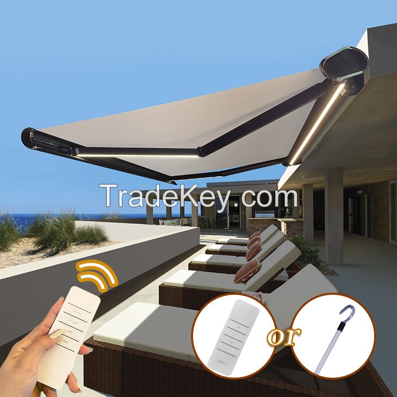 Electric Motorized Awning Outdoor Retractable