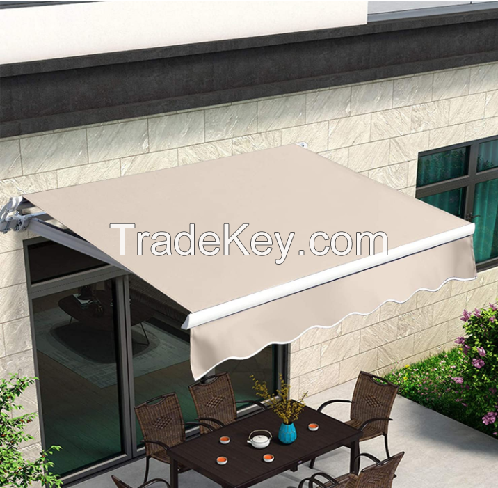 Manual Operations Wall Mounted Retractable Awning Waterproof