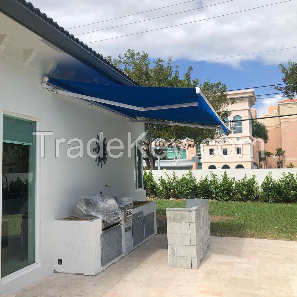 Manual Operations Coffee Shop Retractable Awning