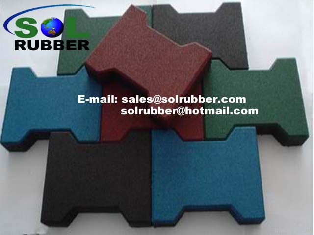 interlock rubber paver , dog bone equine paver, stable horse mat