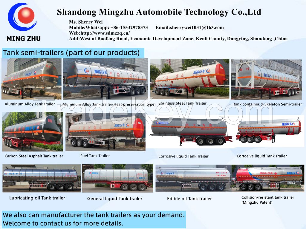 Aluminum Alloy Flammable Liquid Tank Trailer