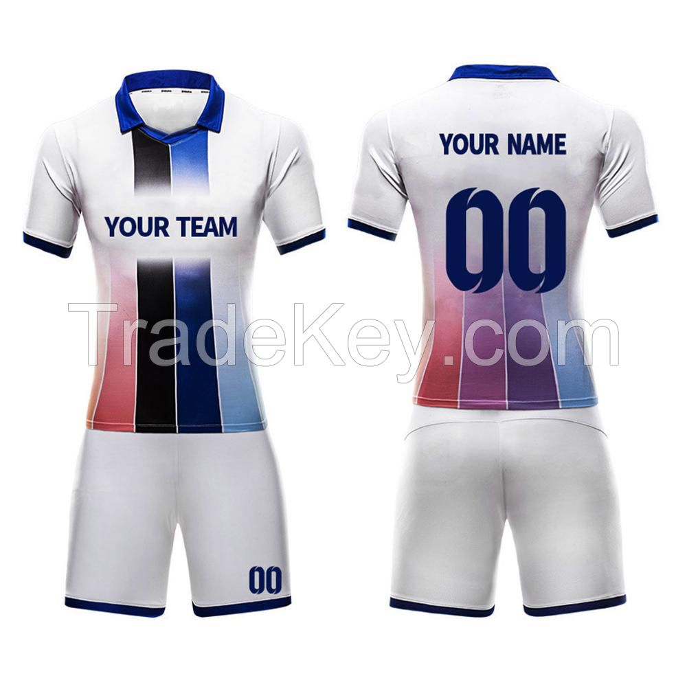 Sublimated soccer wear uniform customized bank design Football Club set jerseys