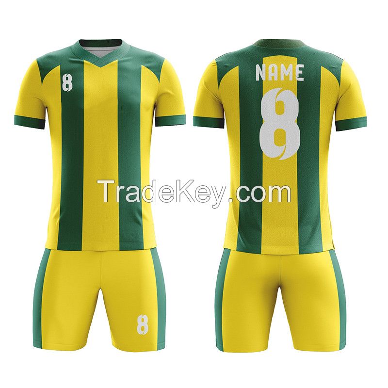 Wholesale Price In Stock Mens Football Jersey Suits Customized Sublimation Logo Cheap Soccer uniform