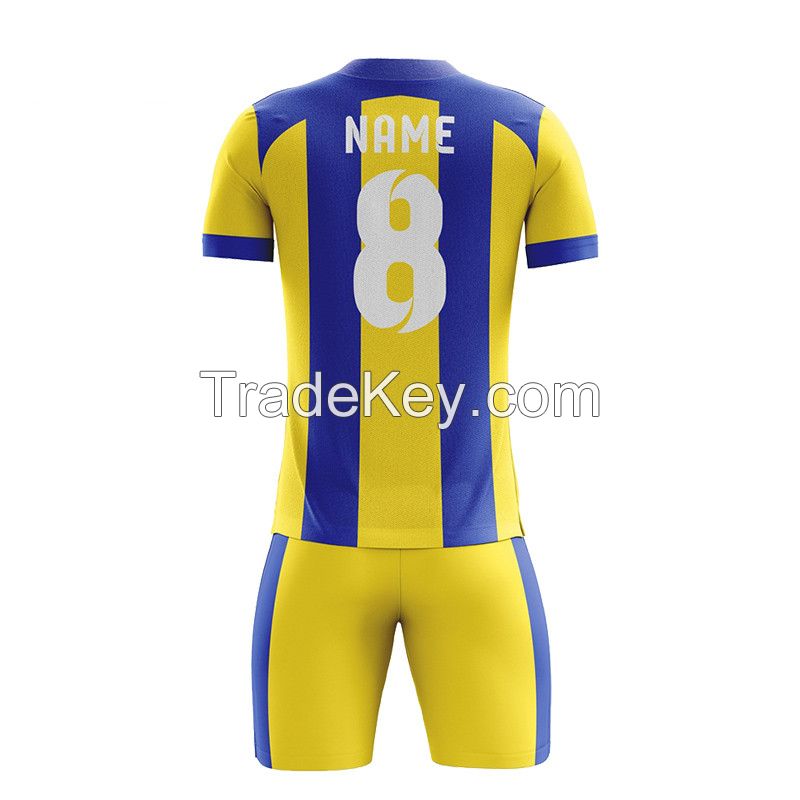 Wholesale Price In Stock Mens Football Jersey Suits Customized Sublimation Logo Cheap Soccer uniform