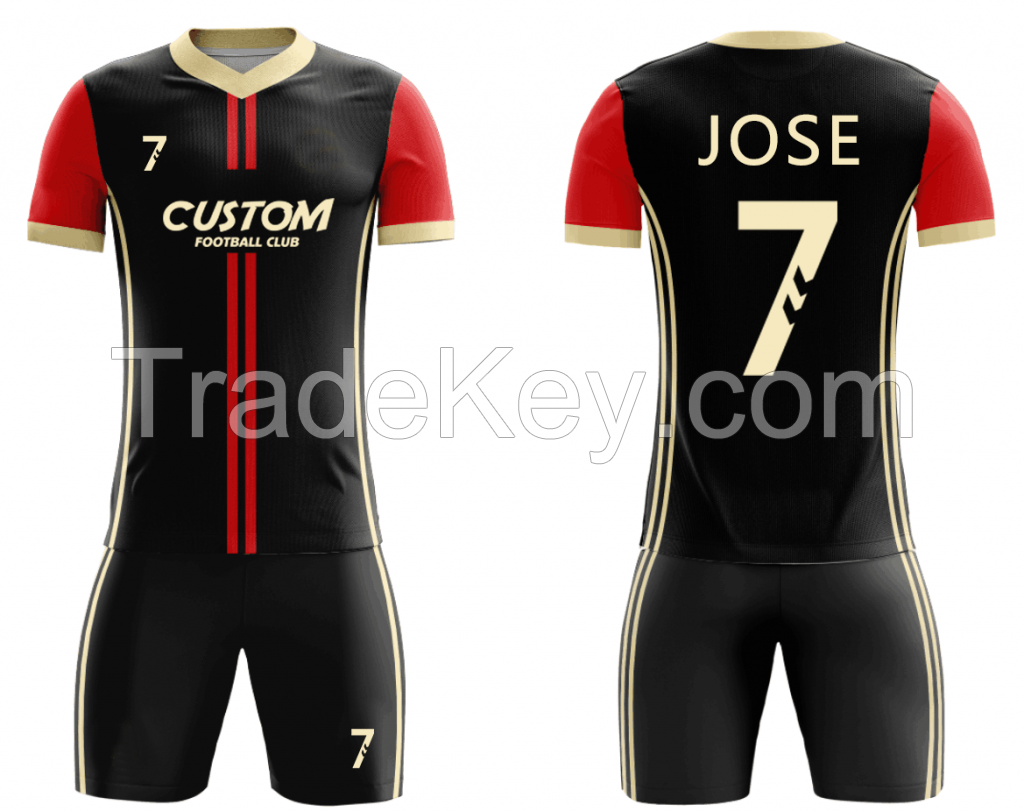 2022 customize sublimation printed uniform youth soccer jersey kit custom sports men's soccer wear