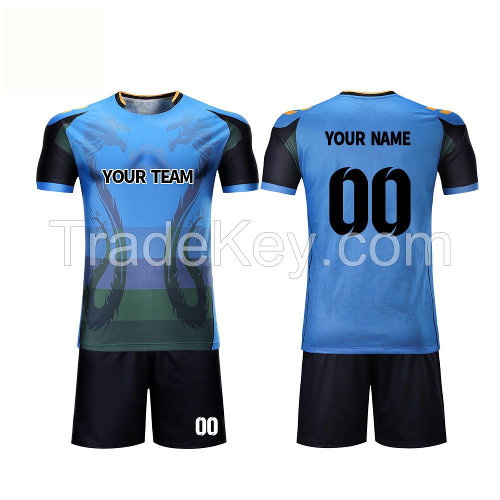 Cheap Sublimated soccer wear uniform customized bank design Football Club set jerseys