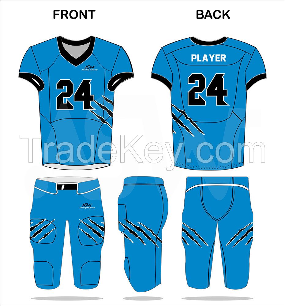 New Comfortable Men Sport Suit American Football Uniform 100% Polyester American Uniform