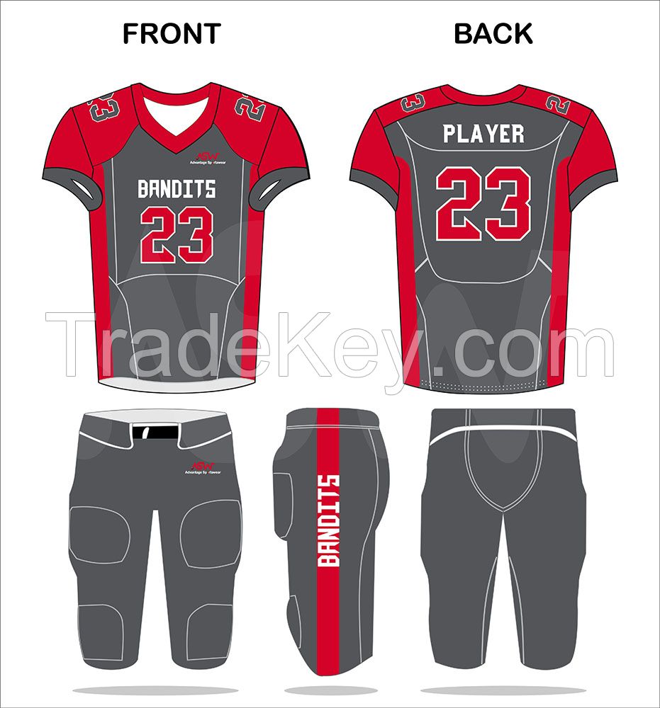 New Comfortable Men Sport Suit American Football Uniform 100% Polyester American Uniform