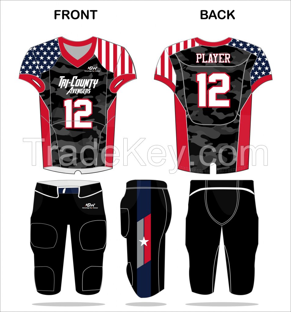 2022 Wholesale American football Uniform Football uniform Custom design American Football Kits