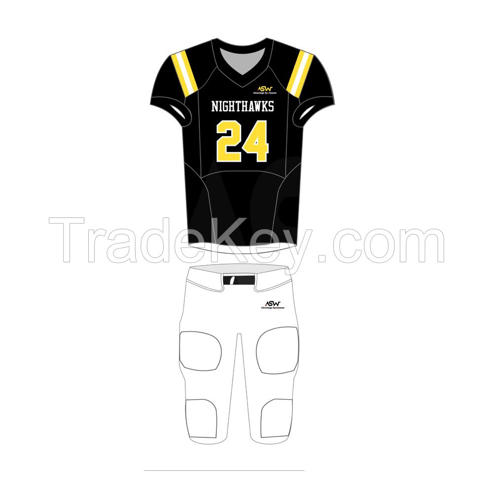 High Quality Cheap Price Heavy American Football Uniform Made of 100%  Polyester for Adult