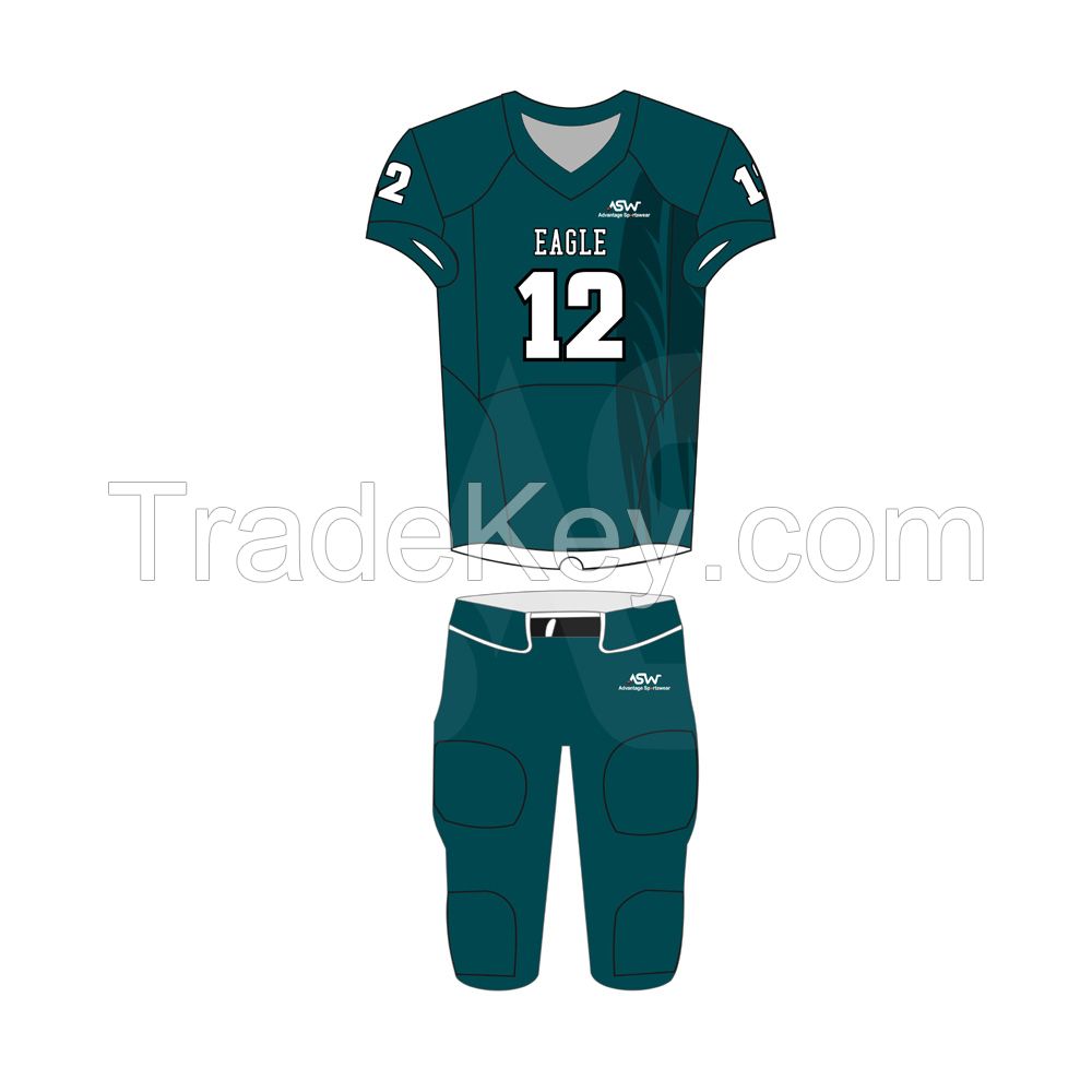 High Quality Cheap Price Heavy American Football Uniform Made of 100%  Polyester for Adult