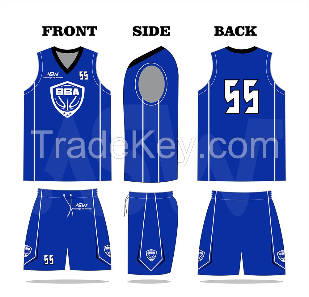 Wholesale Custom Basketball Jerseys Sublimation Printed LOGO Basketball Uniform