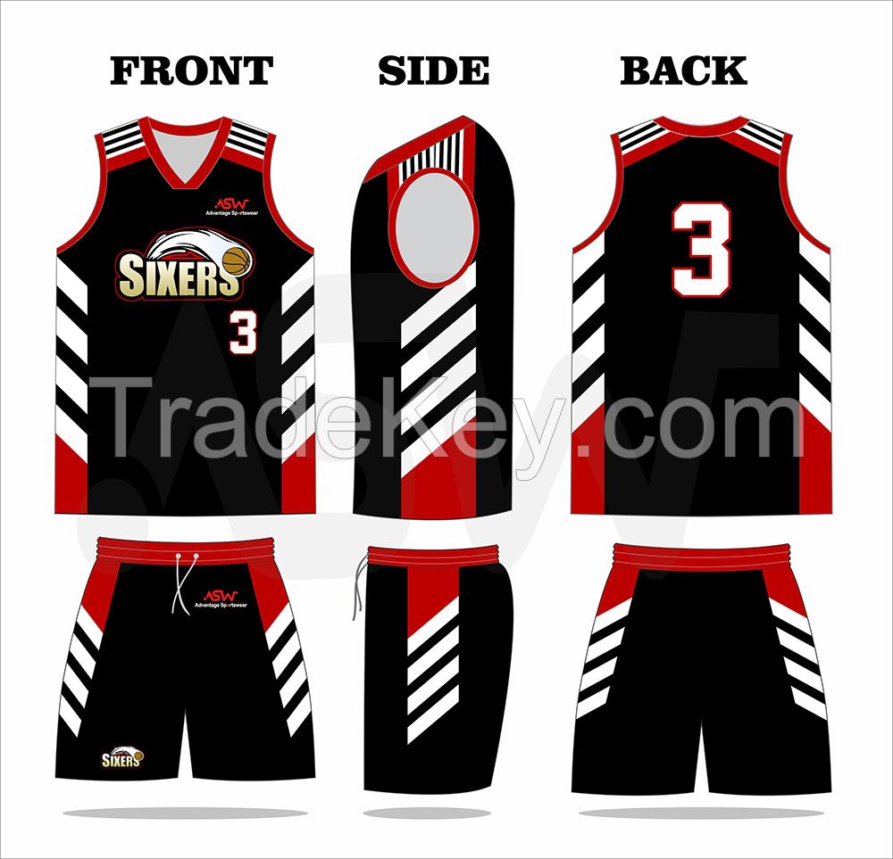 Wholesale cheap sportswear basketball uniforms new design youth basketball uniform set