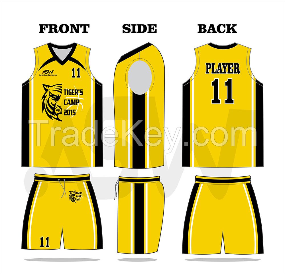 Wholesale Blank Basketball Jerseys T Shirt Youth Basketball Uniform Sets