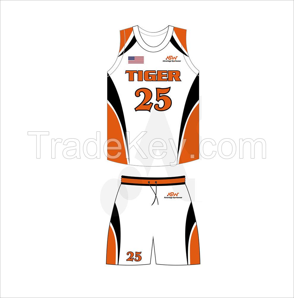 High quality wholesale customized nation team youth basketball jerseys set