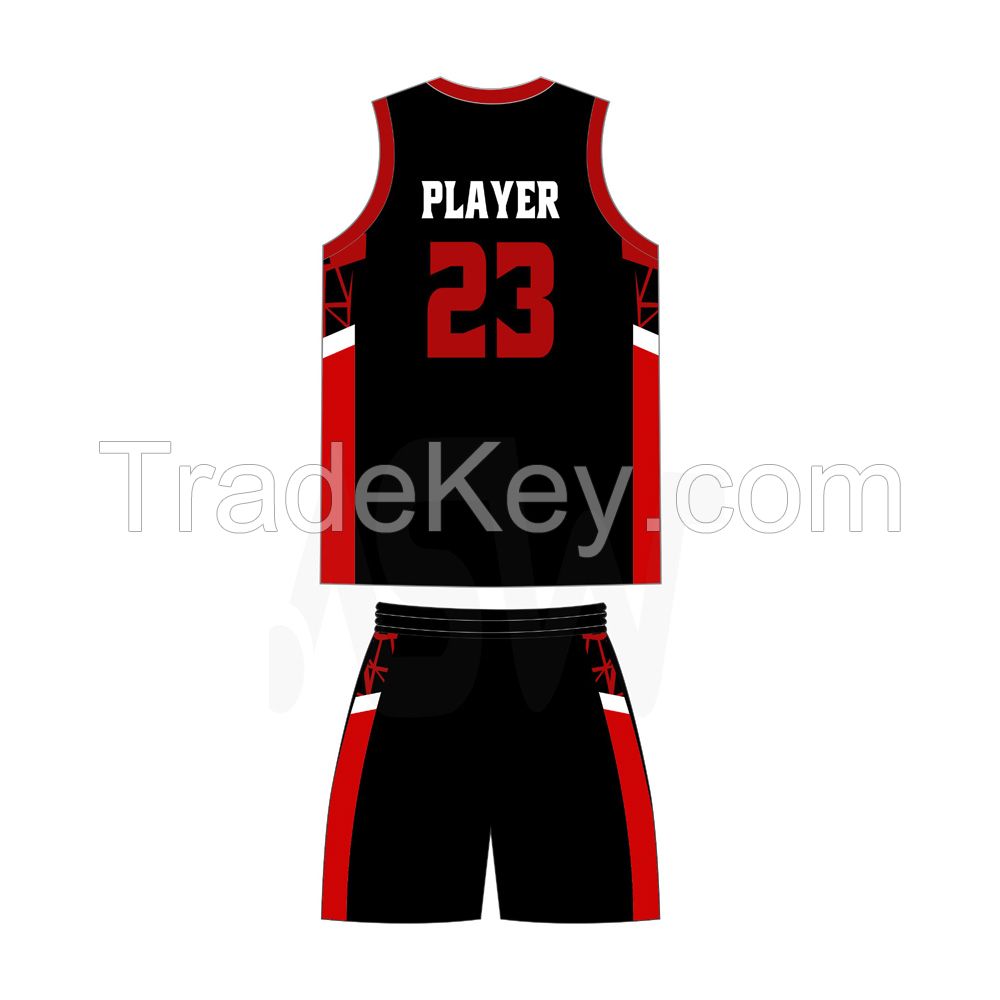 Custom basketball jersey man 100% polyester breathable quick dry blank basketball uniform set