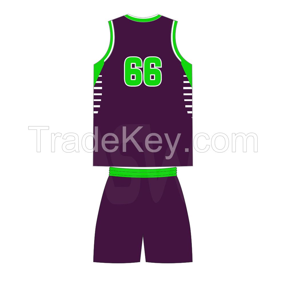 Custom Team Wear Basketball Uniform 100% Polyester Men's Basketball Uniform