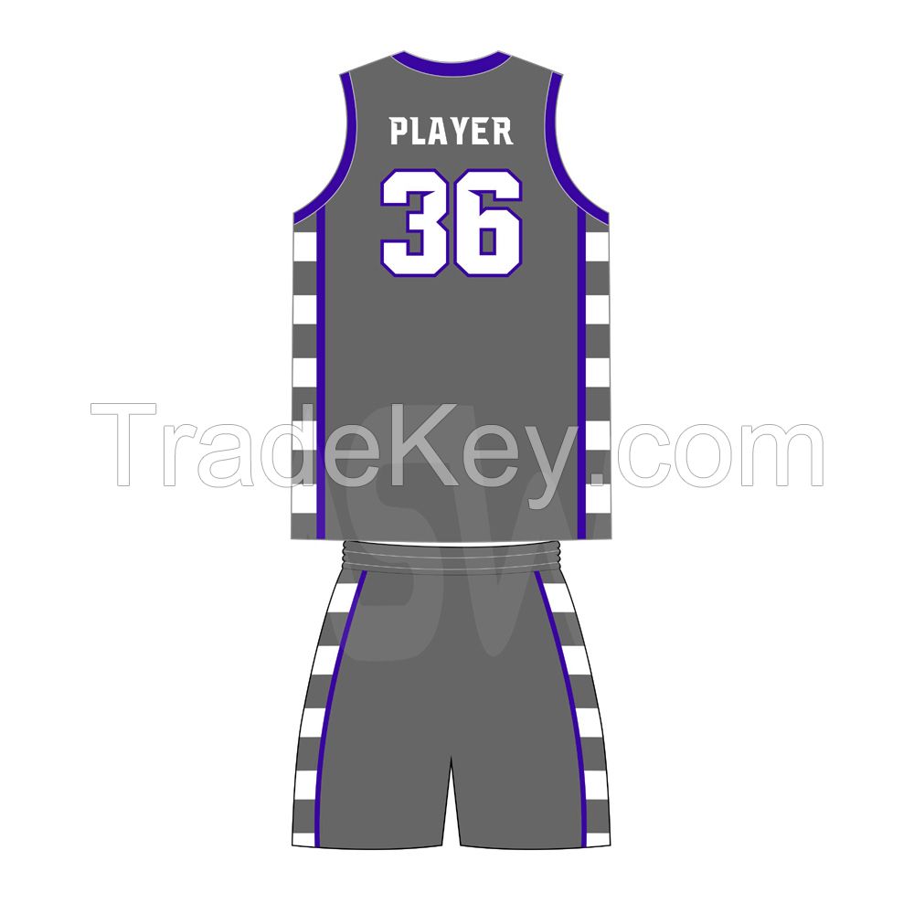 Best Design Men Basketball Uniform Set Sublimated Basketball Uniform 