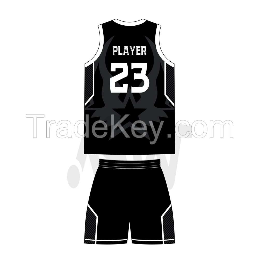 Custom design 100% Polyester Men's Basketball Uniform