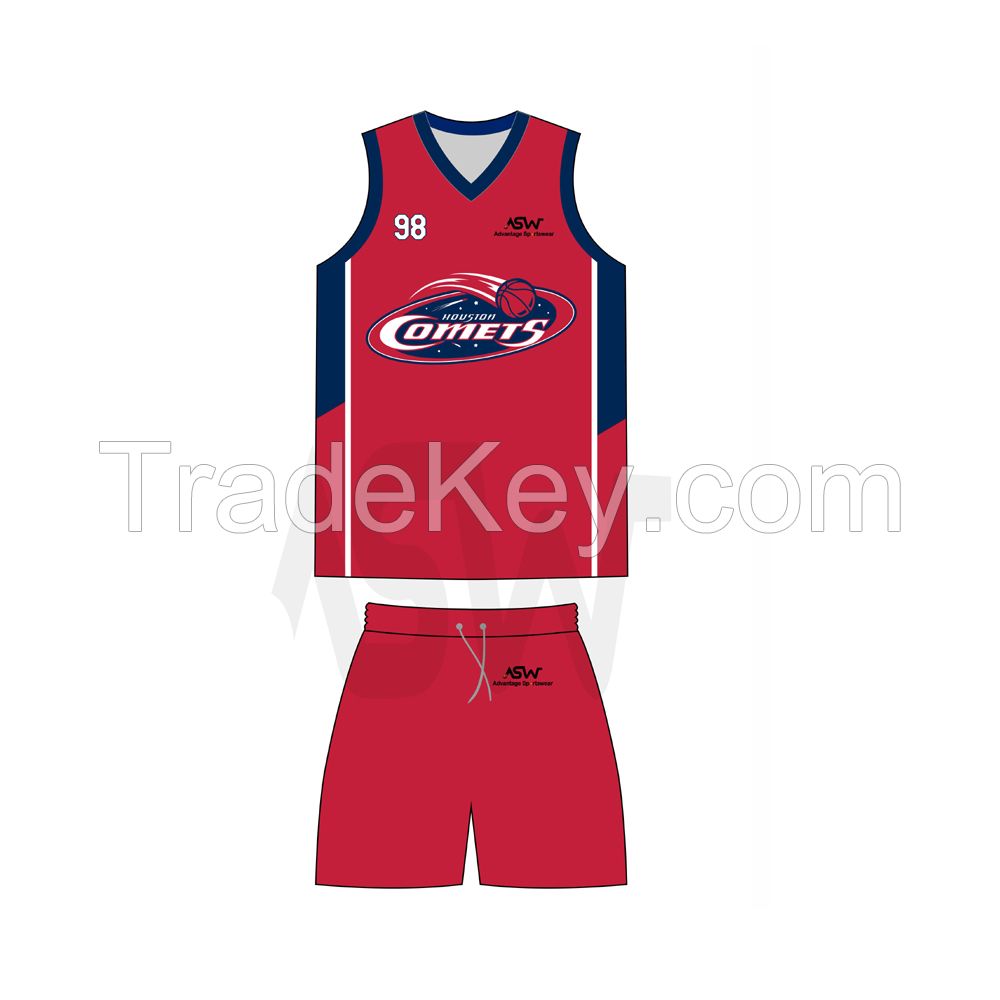 Sialkot Unique Design High Quality Basketball Jersey Men Quick Dry Wholesale Basketball Uniform